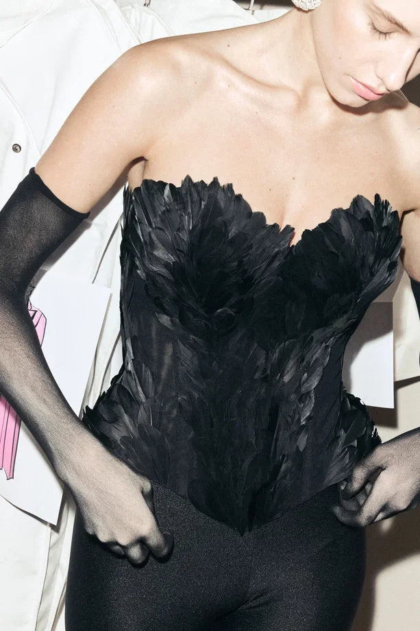 Corset with Feathers