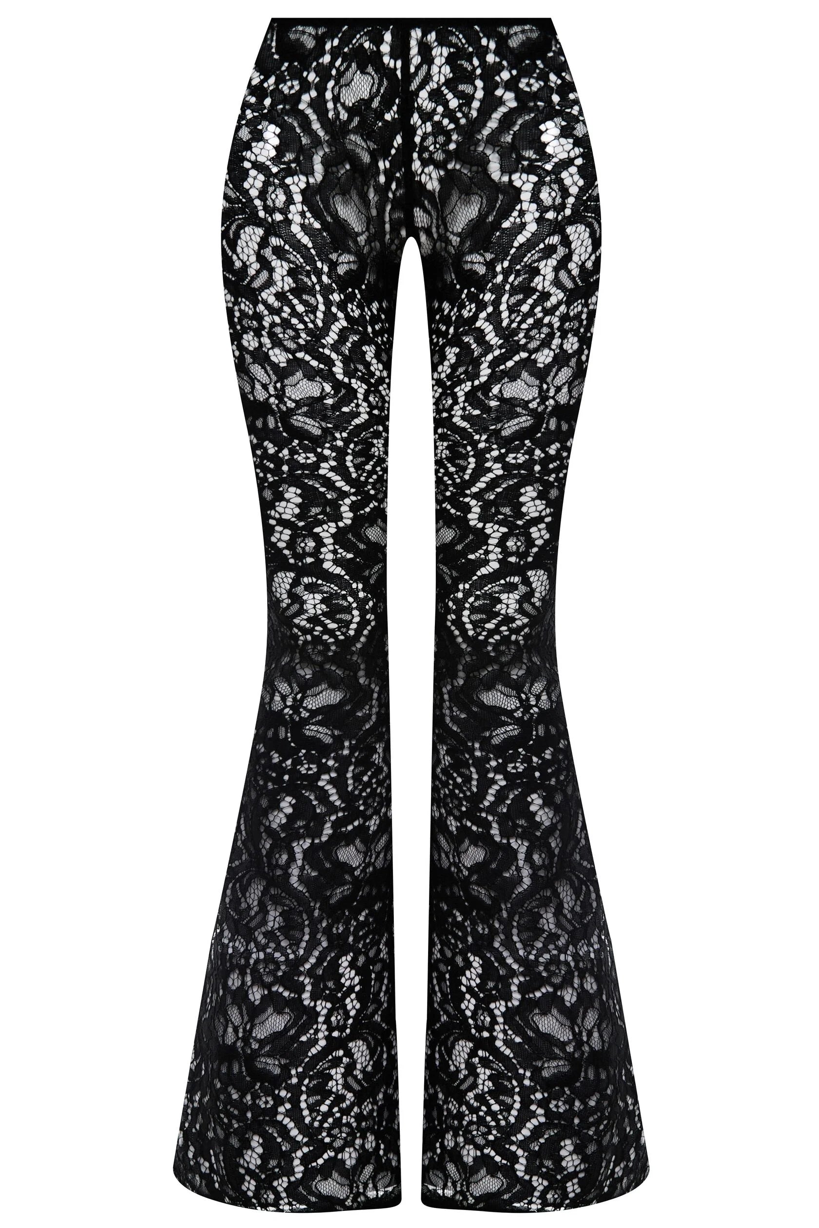 Guipure lace trousers