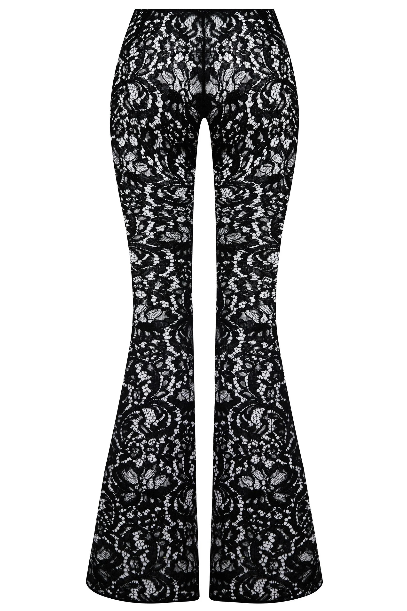 Guipure lace trousers