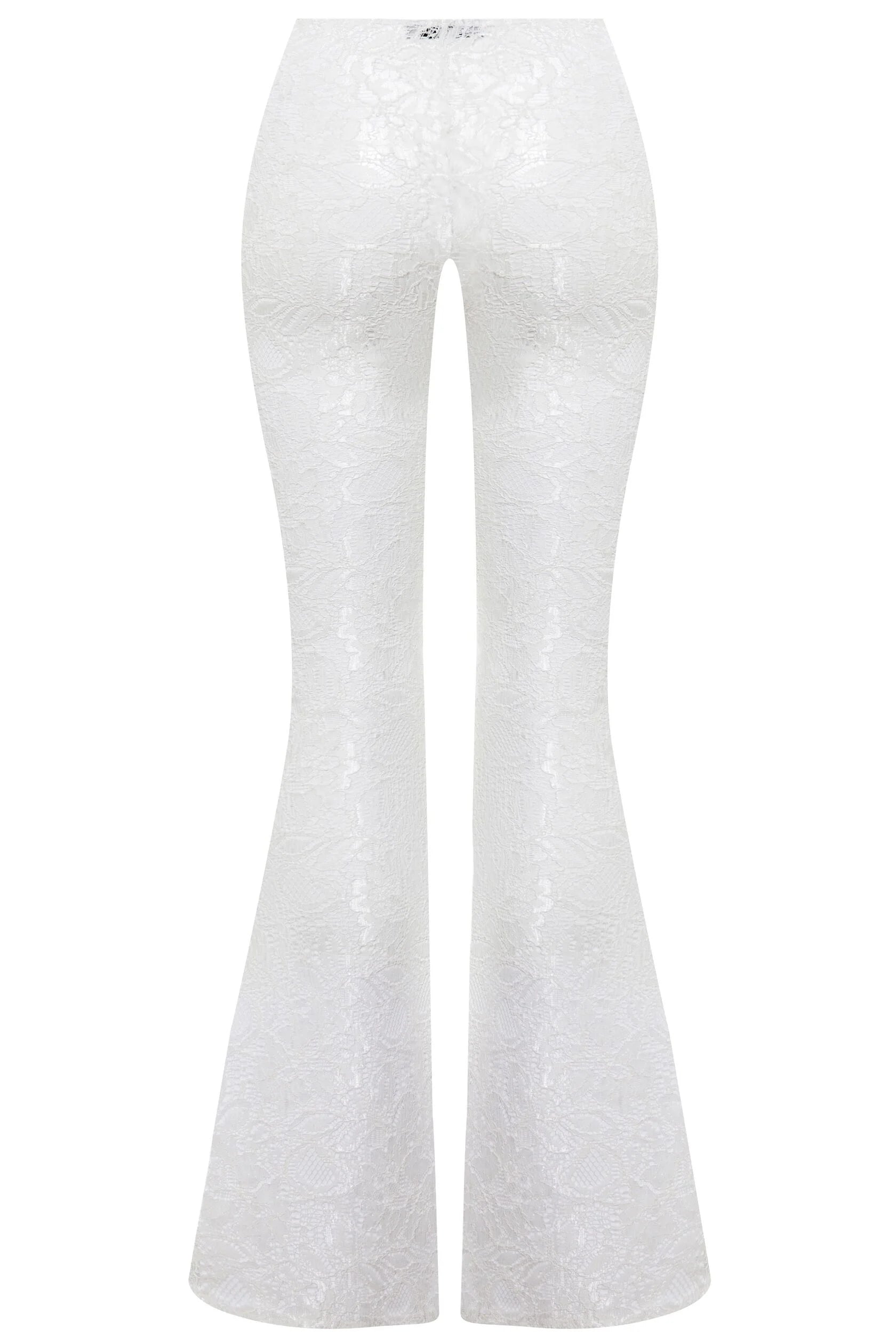 Guipure lace trousers