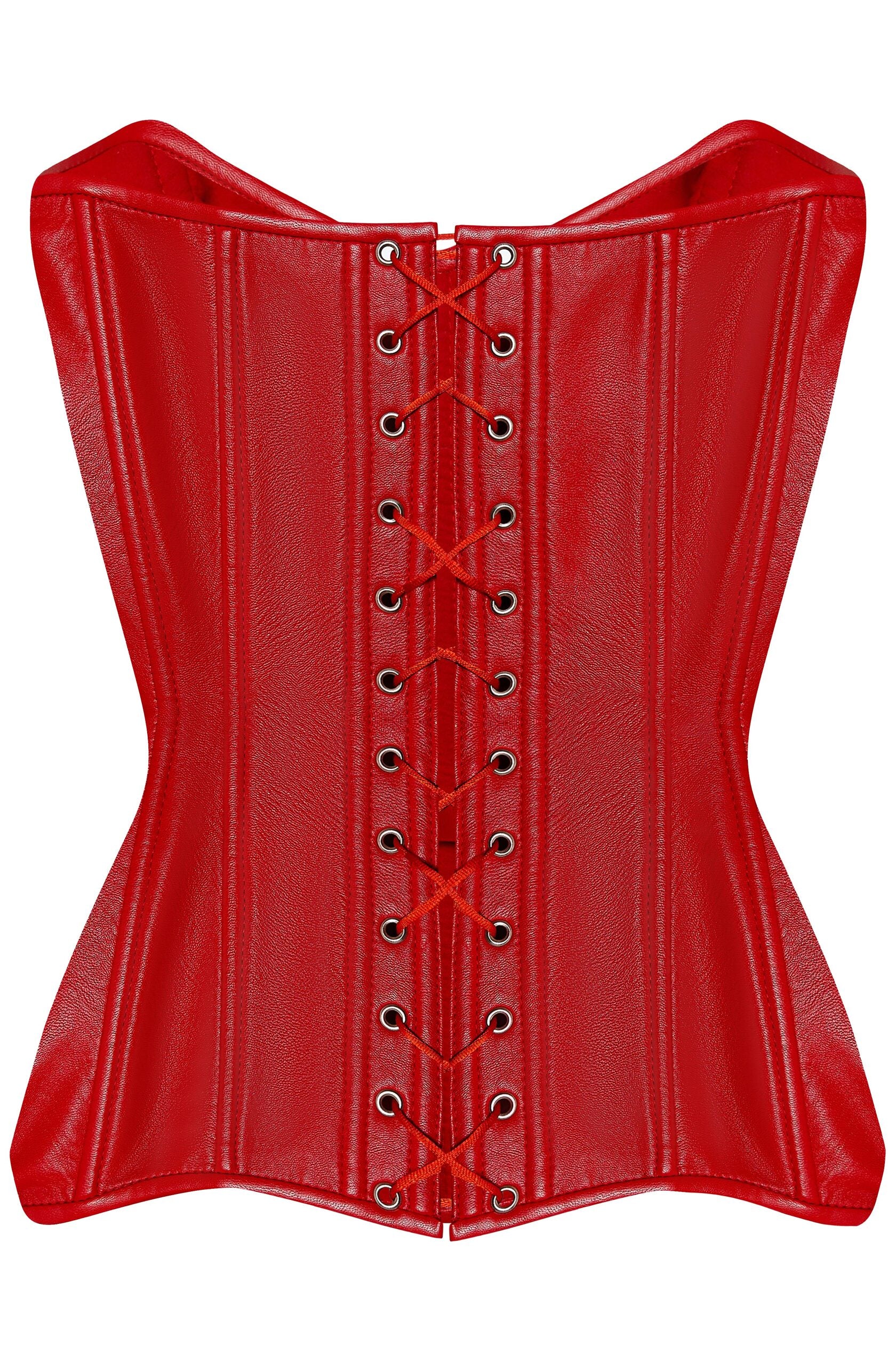 Eco-leather corset top