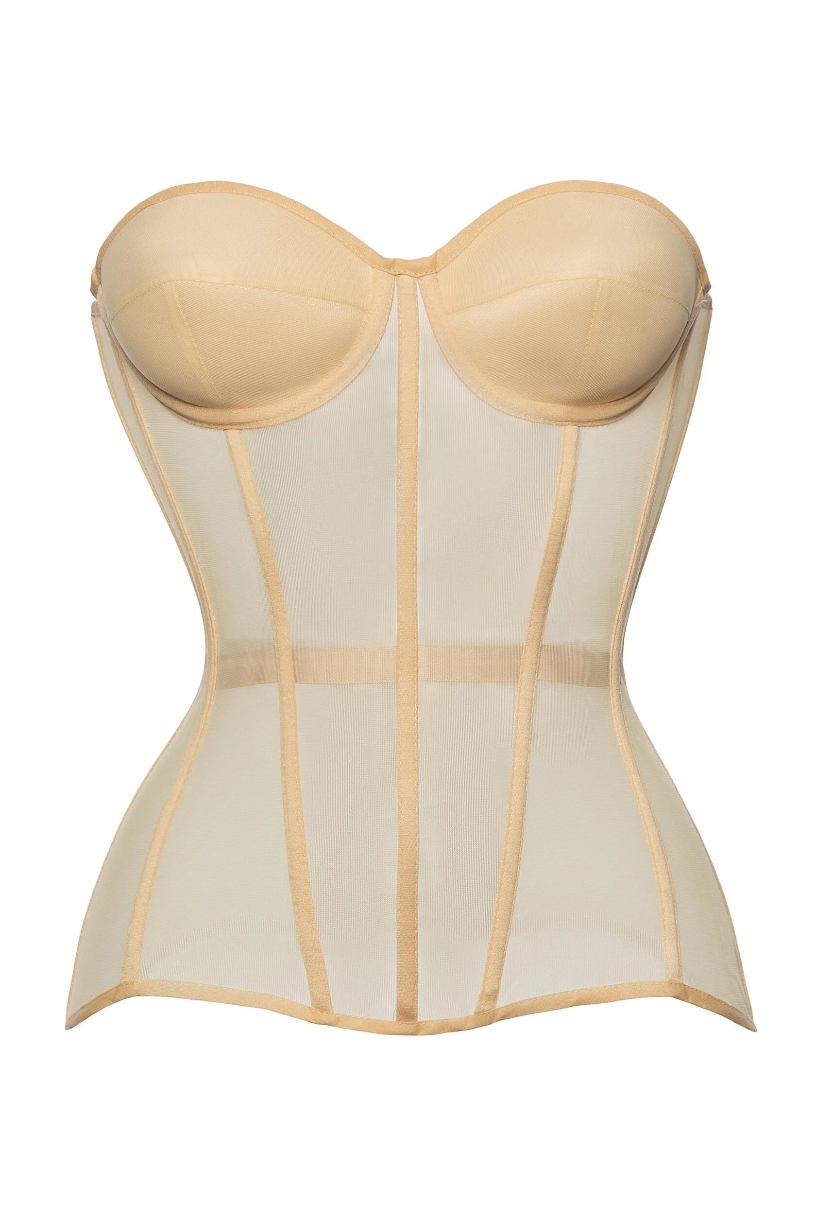 Basic corset with extended cups