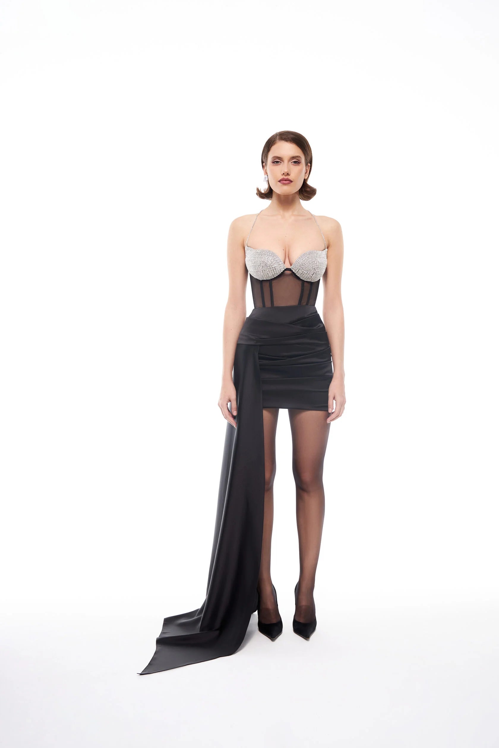 The corset is updated with rhinestones